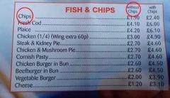 Could I have the chips without chips please?  Heres the £1.90 without the £1.90.