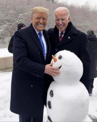 "What a ridiculous orange nose!" thought the snowman.