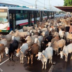 "Why were you late for work, Mr Smith?"

"A load of male cows stopped me getting my bus!"

"Bullocks."

"Its true I tell you!"