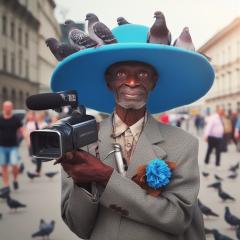 Aviary well dressed tourist. 